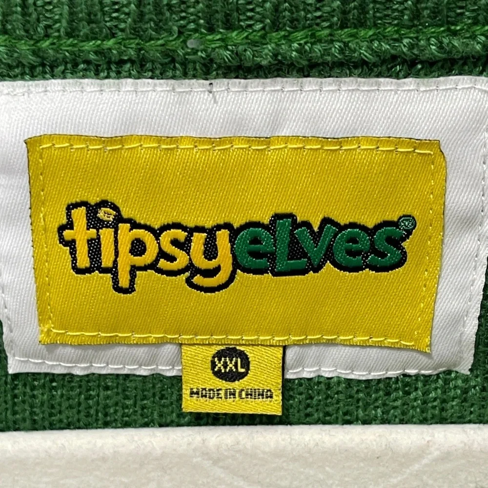 Tipsy Elves Gingerbread Nightmare Green Pullover Sweater Ugly Christmas Sweater